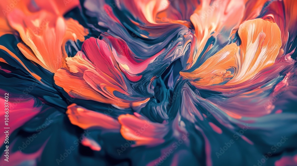 Poster an artist collaborating with ai to create digital artwork. the ai assists in color selection, patter