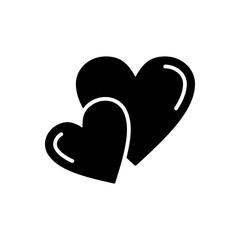 simple heart icons, simple style glyph design inspiration for any interface and purpose suitable for symbols and more