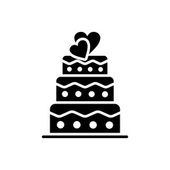 simple wedding cake icons, simple style glyph design inspiration for any interface and purpose suitable for symbols and more