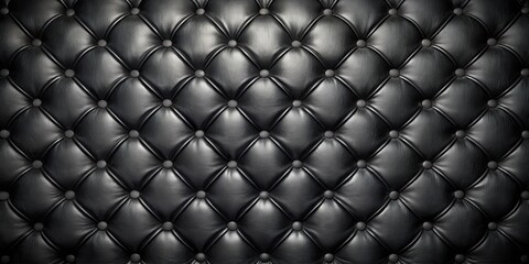 Luxurious black leather background with elegant capitone texture, luxury, black, leather, background, texture, elegant