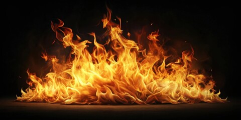 Fototapeta premium Beautiful stylish fire flames , elegant, vibrant, dynamic, abstract, art, heat, energy, bright, power, hot, mesmerizing