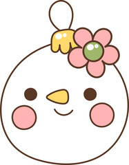 Groovy Retro Snowman Cartoon Illustration