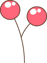 Groovy Retro Berry Cartoon Illustration