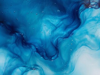 Fototapeta premium Water background image, paint, ink, texture, water droplets