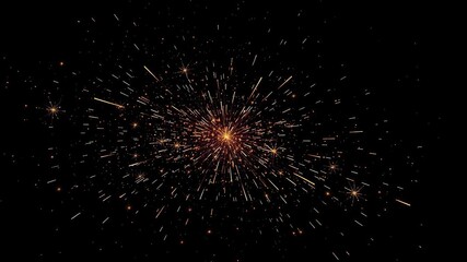 Fototapeta premium Celestial sparks create a mesmerizing pattern on a dark background, stardust bursts, light phenomenon