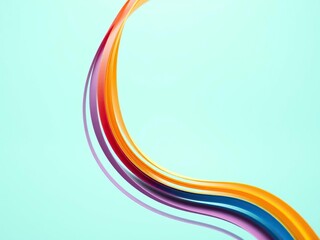 Close-up of a curly rainbow ribbon made from layered paper strips in shades of pink orange yellow green blue purple, curly patterns, handmade decor, colored papers