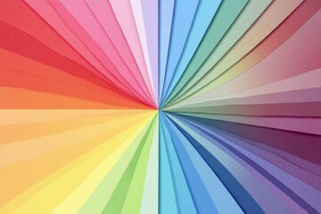 Fototapeta premium A vibrant close-up of a circular rainbow pattern, radiating colors that blend harmoniously, creating a mesmerizing visual experience full of energy and joy.