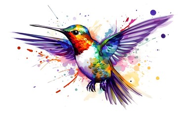 Fototapeta premium bird, animal, nature, flying, wildlife, illustration, wing, design, vector, feather, silhouette, beak, colourful, flight, horizontal, no people, art, black, blue, sky, tree branch, beautiful, freedom,