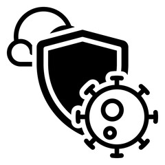 Protection icon, glyph icon style