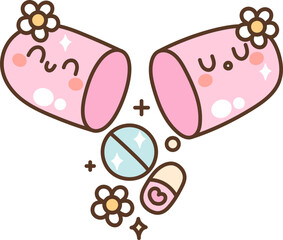 Groovy Pills Cartoon Illustration