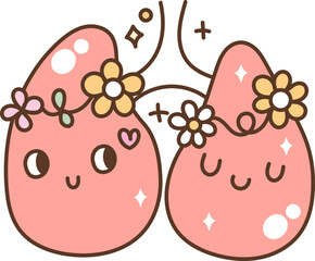 Groovy Lungs Cartoon Character Illustration