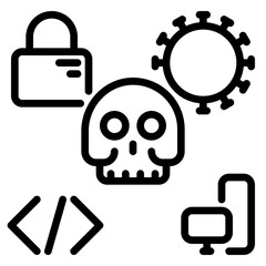 Warning icon, Line icon style