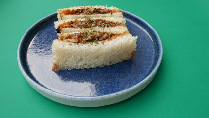 handmade food called sando typical of Asia can be used for marketing cover