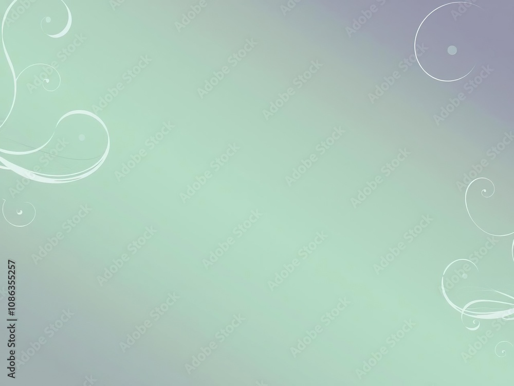 Poster gradient background with white swirls and wispy tendrils, calming patterns, gradient colors, soothin