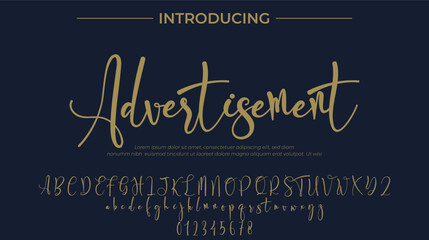 Obraz premium Advertisement Font Stylish brush painted an uppercase vector letters, alphabet, typeface