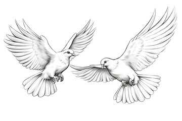 Obraz premium bird, animal, nature, flying, wildlife, illustration, wing, design, vector, feather, silhouette, beak, colourful, flight, horizontal, no people, art, black, blue, sky, tree branch, beautiful, freedom,