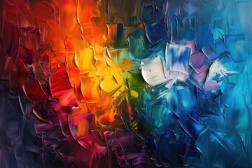 Oil Painting Abstract Colorful Background