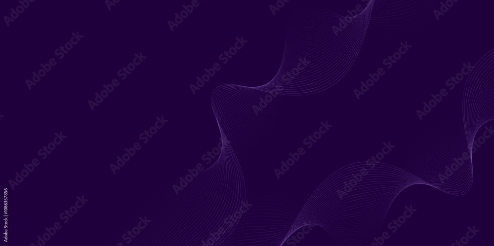 Poster luxurious violet particle flow texture in a dynamic wave pattern, suitable for stylish wallpapers, i