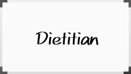 Dietitian のホワイトボード風イラスト