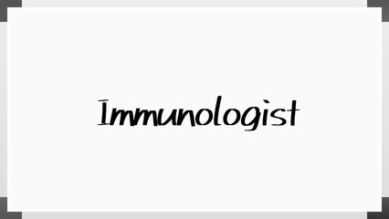 Immunologist のホワイトボード風イラスト