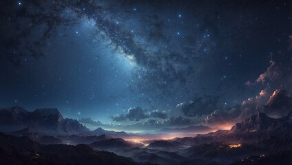 Naklejka premium starry night sky