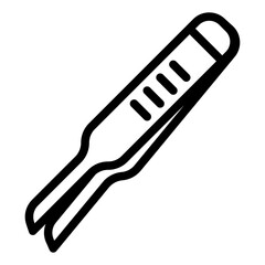 Tweezers or slim jim tool outline icon for locksmith work.