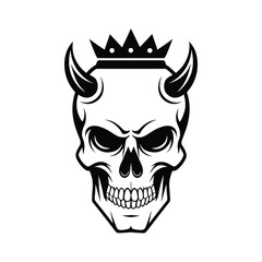 Skull vector illustration silhouette