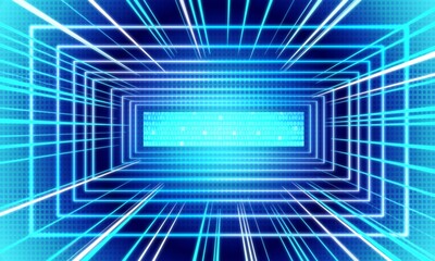 サイバーパンクのカッコイイ♫バーチャル空間のサムネイルやバナー、壁紙背景