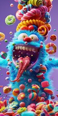 Candy Monster in a Sweet Explosion
