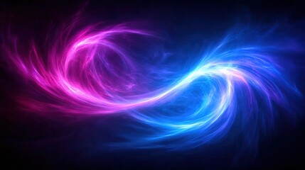Obraz premium A vibrant abstract swirl of pink and blue light, evoking a sense of motion and energy.
