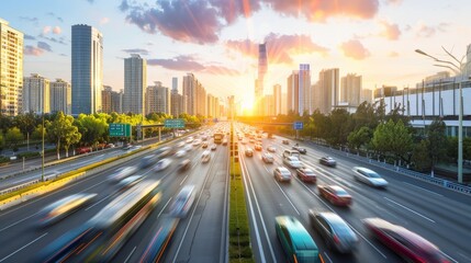 Real-time transportation data being analyzed to optimize traffic flow in a city