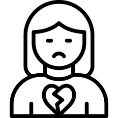 broken icon illustration design with outline