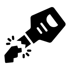 Broken key glyph icon representing repair or key extraction.