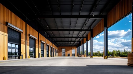 Modern Warehouse Interior with Spacious Design