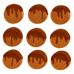 Set of cromboloni Illustration 