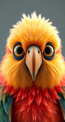 Fototapeta premium Close up portrait of a cute parrot - Smartphone wallpaper
