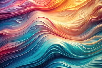 Abstract fluid texture with soothing colors and multicolor contrast at a tilted angle