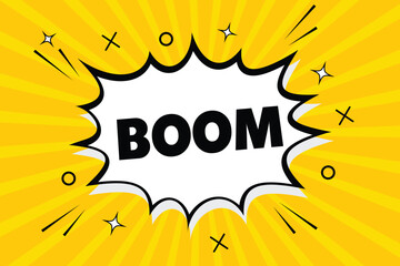  Boom vector art with Comic Book Explosion with Stars
