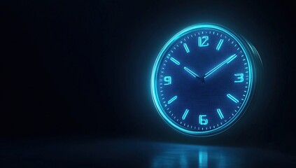 Neon Clock: Time's Glowing Embrace