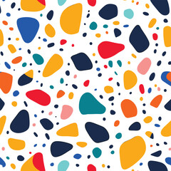Playful Abstract Pattern with Colorful Organic Speckles