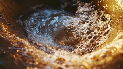 30. A high-speed camera shot of sludge being dewatered in a centrifuge