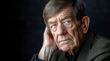 Thoughtful Middle-Aged Man in Soft Lighting