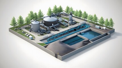 67. A graphic representation of sludge flow through various dewatering equipment