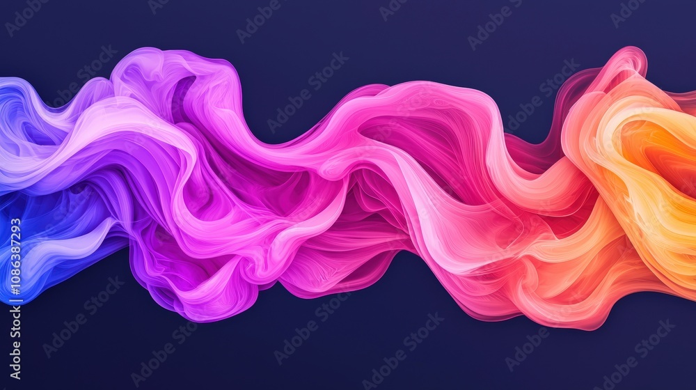 Poster Abstract Colorful Swirls Flowing Fabric Texture Dynamic Background Design