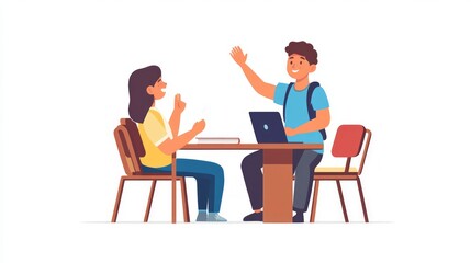 Students Engaging in a Classroom Discussion