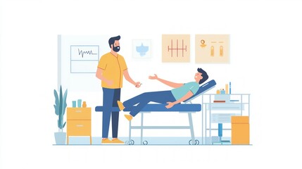 Obraz premium Doctor and Patient Consultation Scene