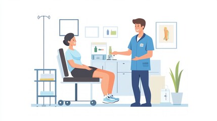 Doctor and Patient Consultation Scene