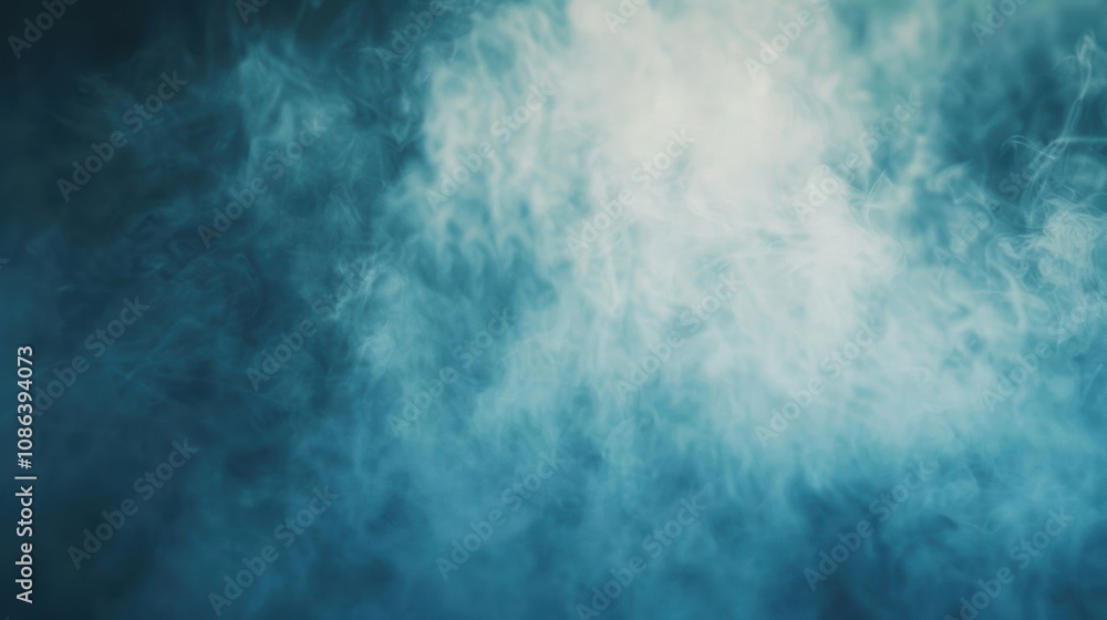 Poster an ethereal and misty blue backdrop creates a tranquil atmosphere, perfect for artistic projects or 