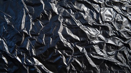 Crumpled Black Plastic