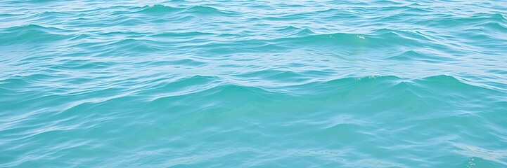 Naklejka premium Soft gentle waves on a serene turquoise ocean, serene, surf